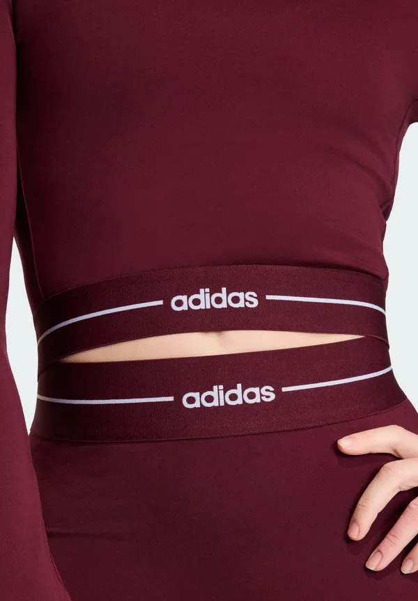 Топ с длинными рукавами Adidas Performance, Maroon — фото 2