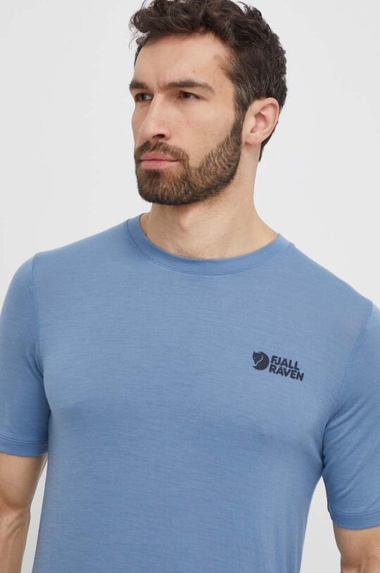 

Шерстяная футболка Abisko Wool Logo Fjallraven, синий