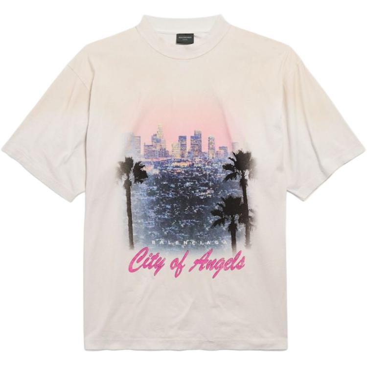 

Футболка с принтом City Of Angels Balenciaga, белый