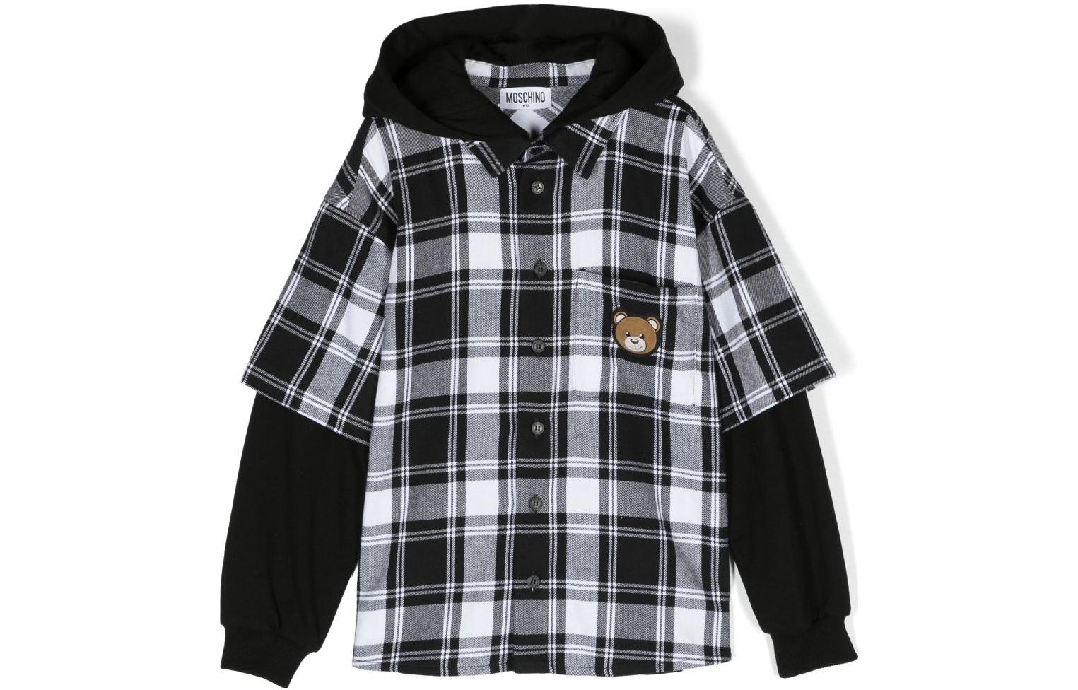 

Детский свитер в черно-белую клетку MOSCHINO