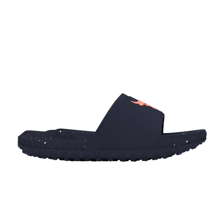 

Кроссовки Under Armour Project Rock 3 Slide Midnight Navy Flare Orange, синий