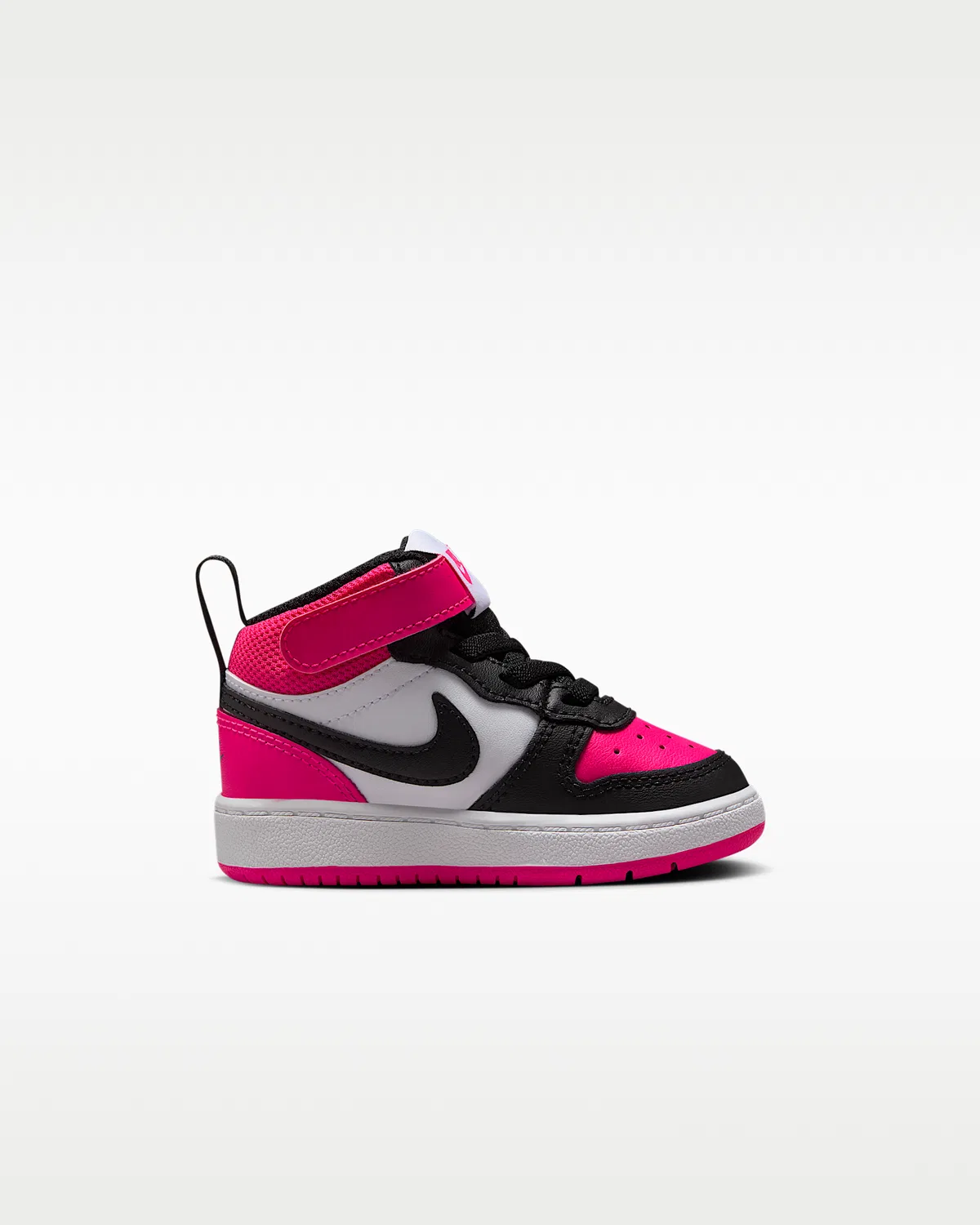 Кроссовки Nike Court Borough Mid 2 для малышей, White/Fierce Pink/Black — фото 3