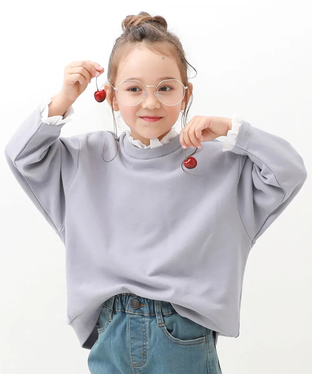 Толстовка с оборками из 100% хлопка, модель AW25 Devirock, D-Violet