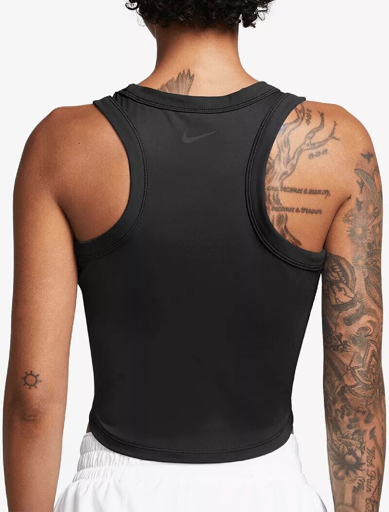 Женская укороченная майка Nike One Fit Dri-FIT, черный — фото 2