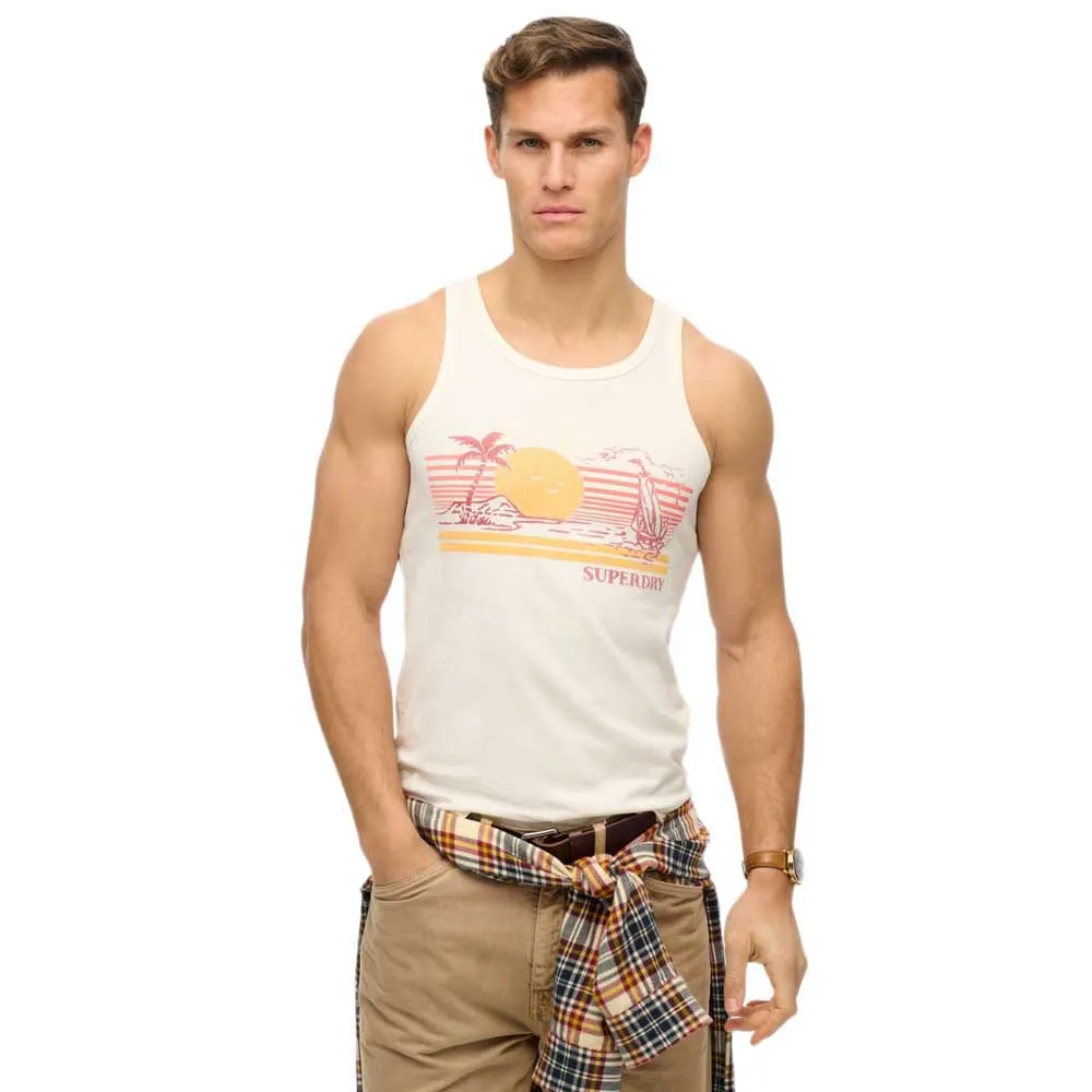 

Футболка без рукавов Superdry Outdoor Stripe, белый