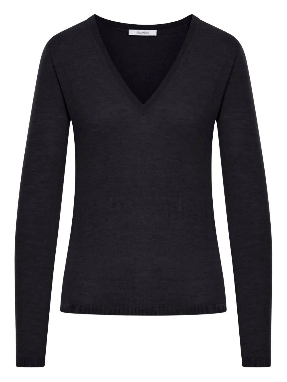 

Кашемировый свитер с V-образным вырезом MAX MARA, черный
