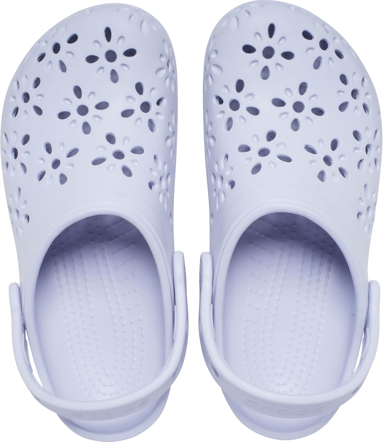 Детские кроксы Crocs с классическим цветочным дизайном, пурпурный — фото 4