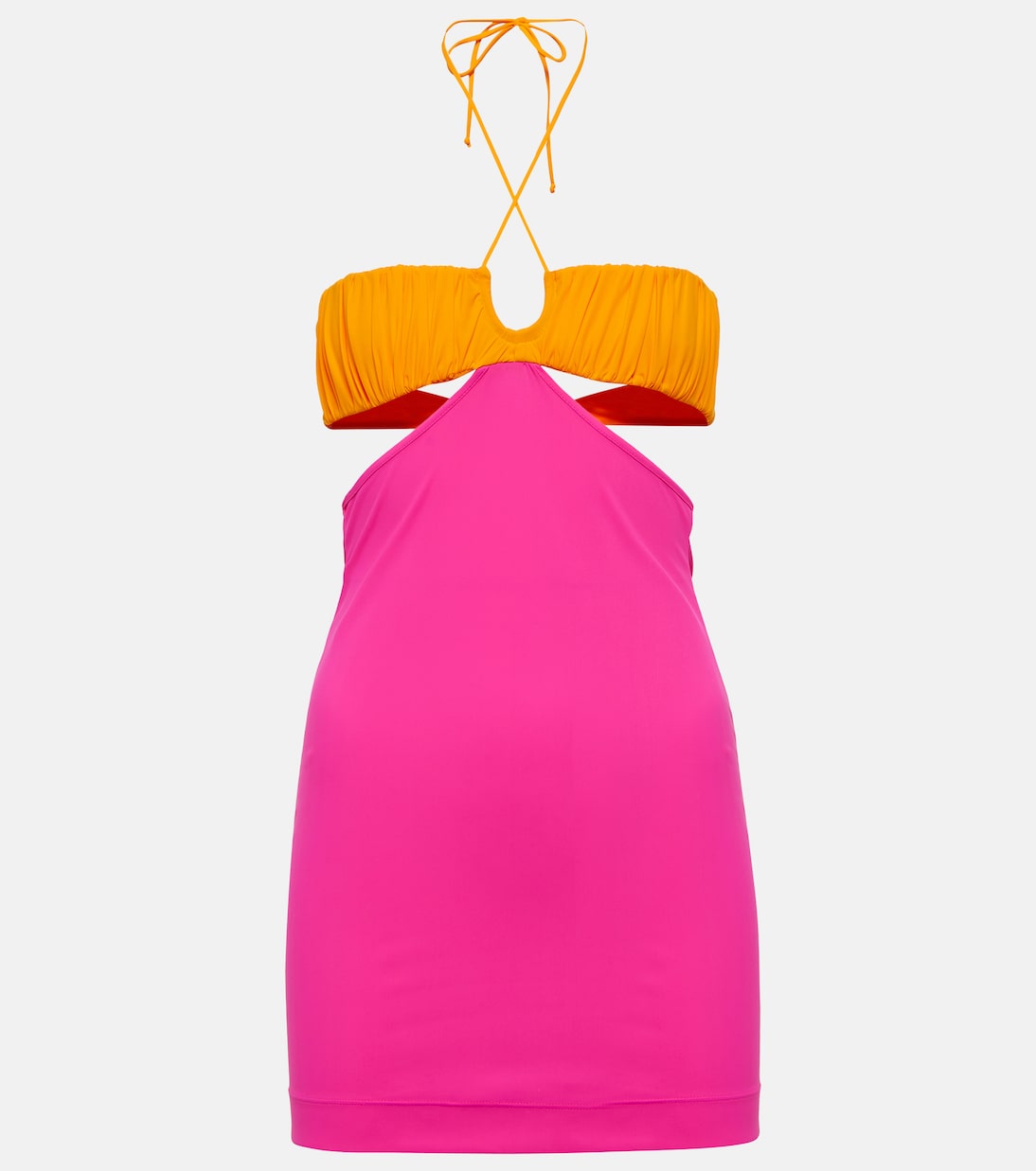 

Мини-платье из хлопка с вырезом Nensi Dojaka, Pink Orange