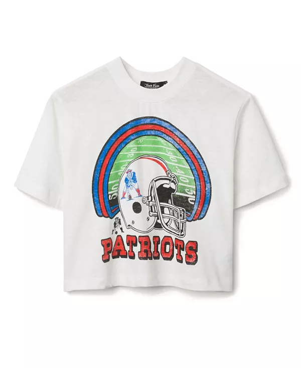 

Женская футболка с высоким воротником NFL New England Patriots Game Time Junk Food Clothing, белый
