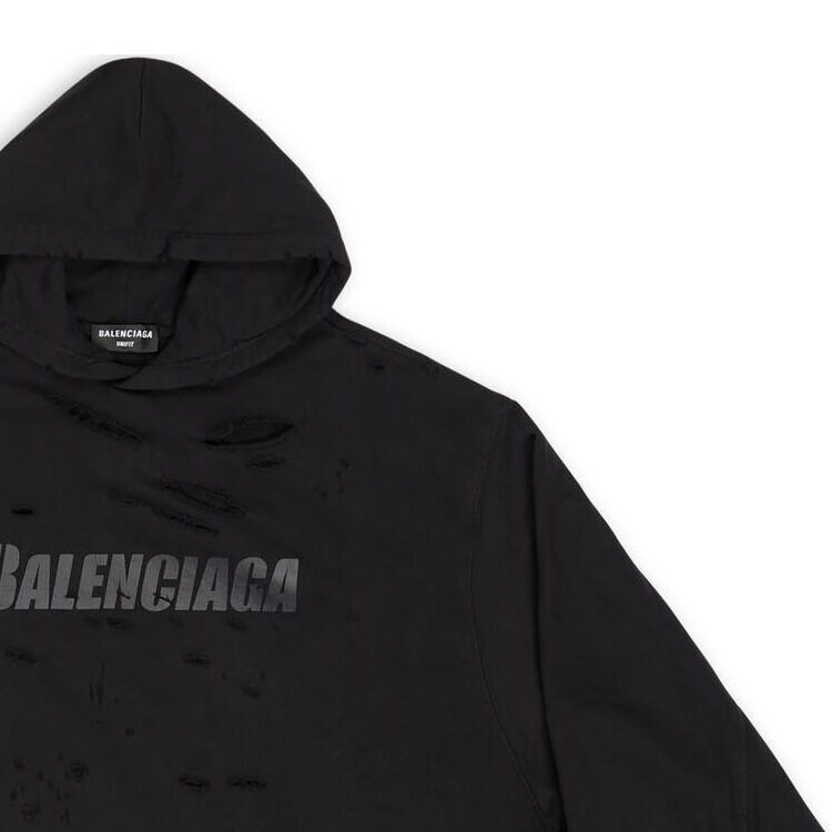 Толстовка Balenciaga Oversize, черный — фото 4