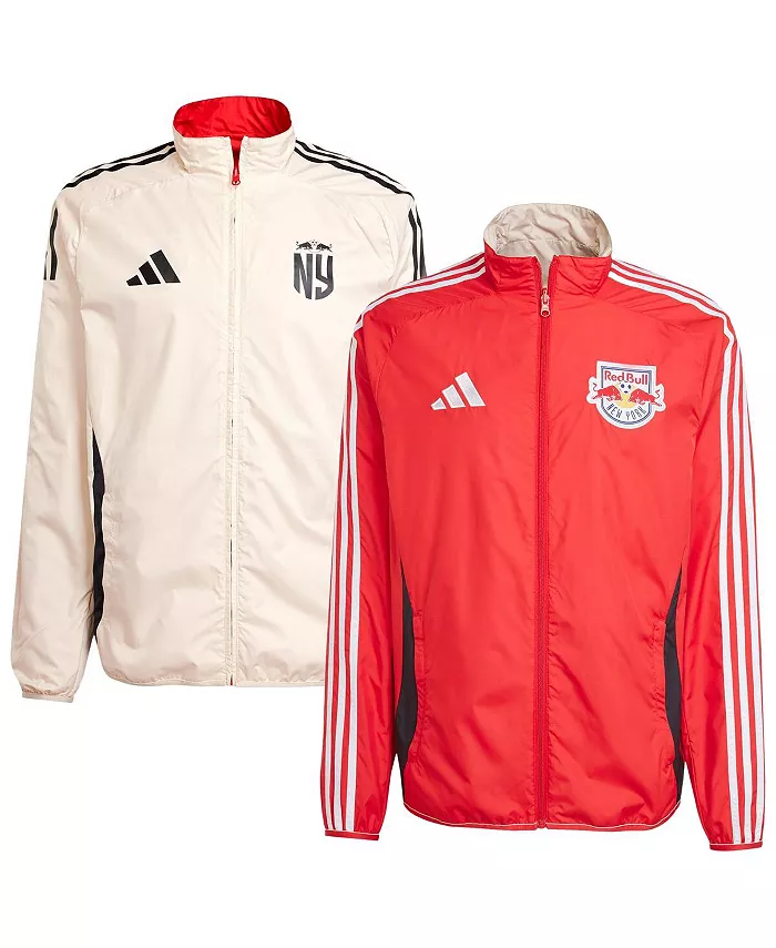 

Мужская реверсивная куртка на молнии New York Red Bulls 2025 Anthem в красно-белом цвете adidas