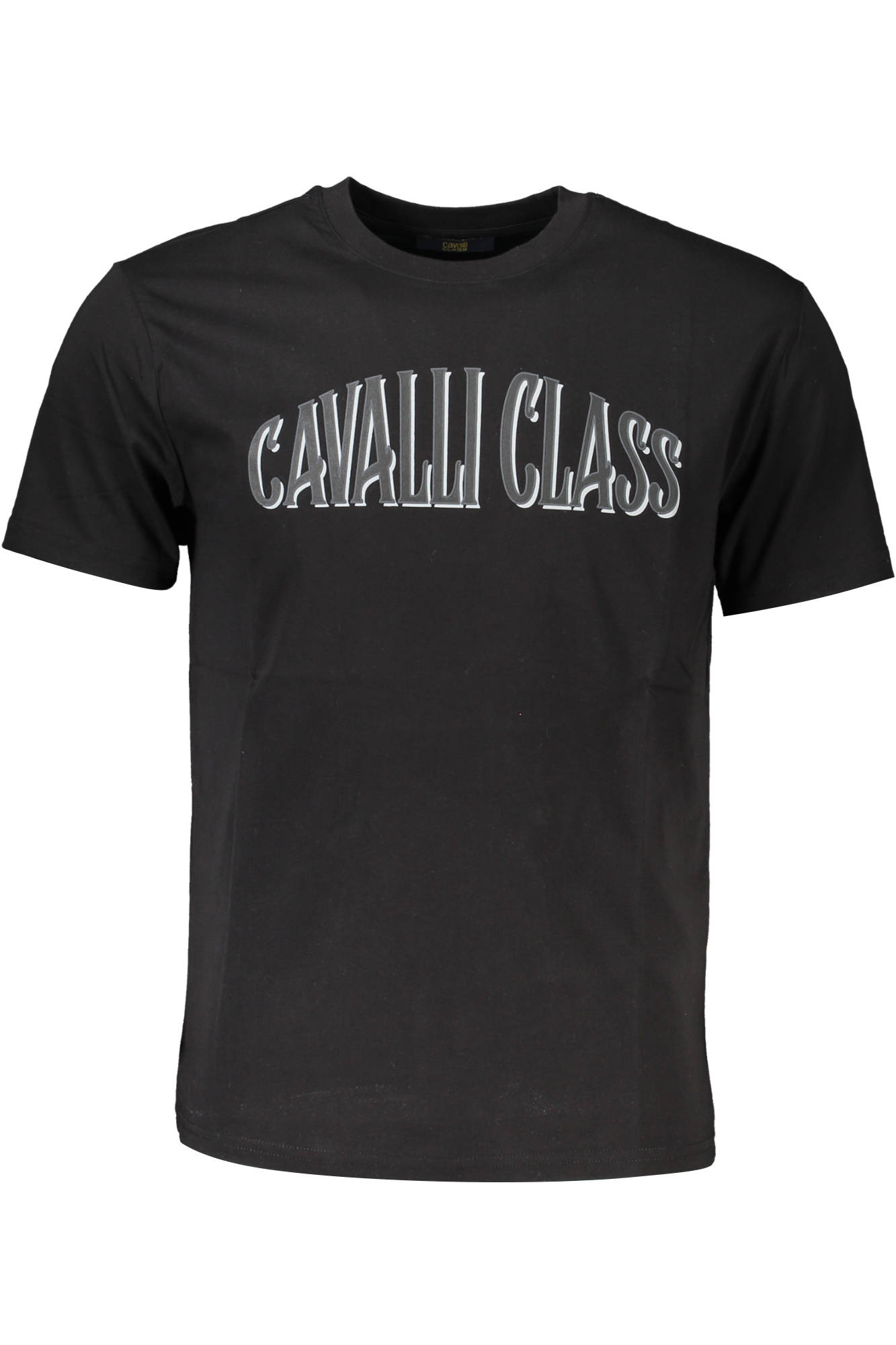 

Футболка мужская Cavalli Class хлопковая с надписью, черный