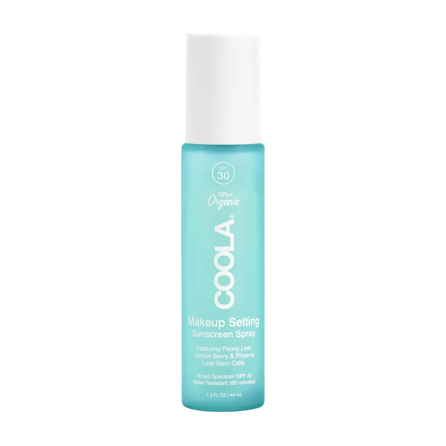 Органический фиксирующий спрей для макияжа COOLA с SPF 30, увлажняющая защита от макияжа и солнцезащитный крем на основе огурца и алоэ вера, протестирован дерматологами, без спирта, 44 мл., GREEN