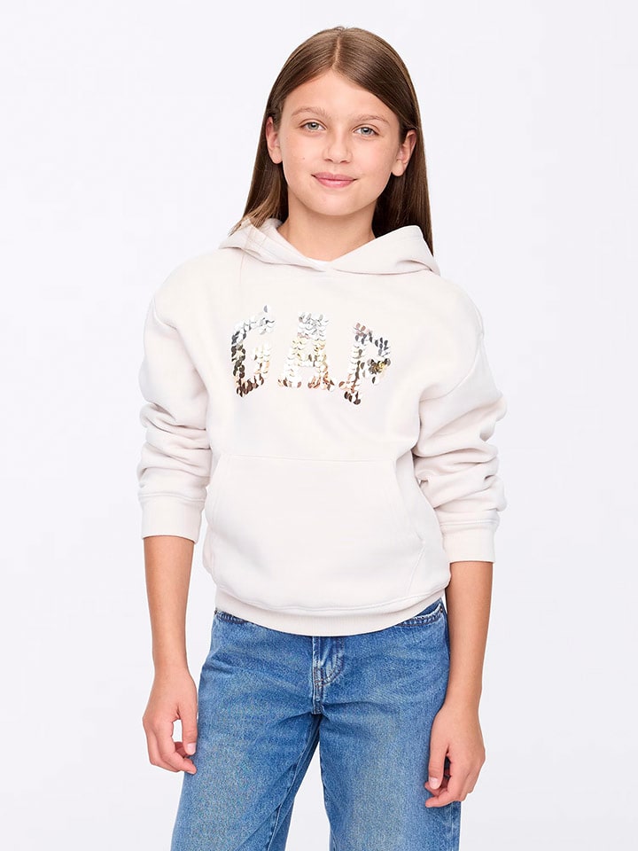 

Пуловер с капюшоном GAP Hoodie, кремовый