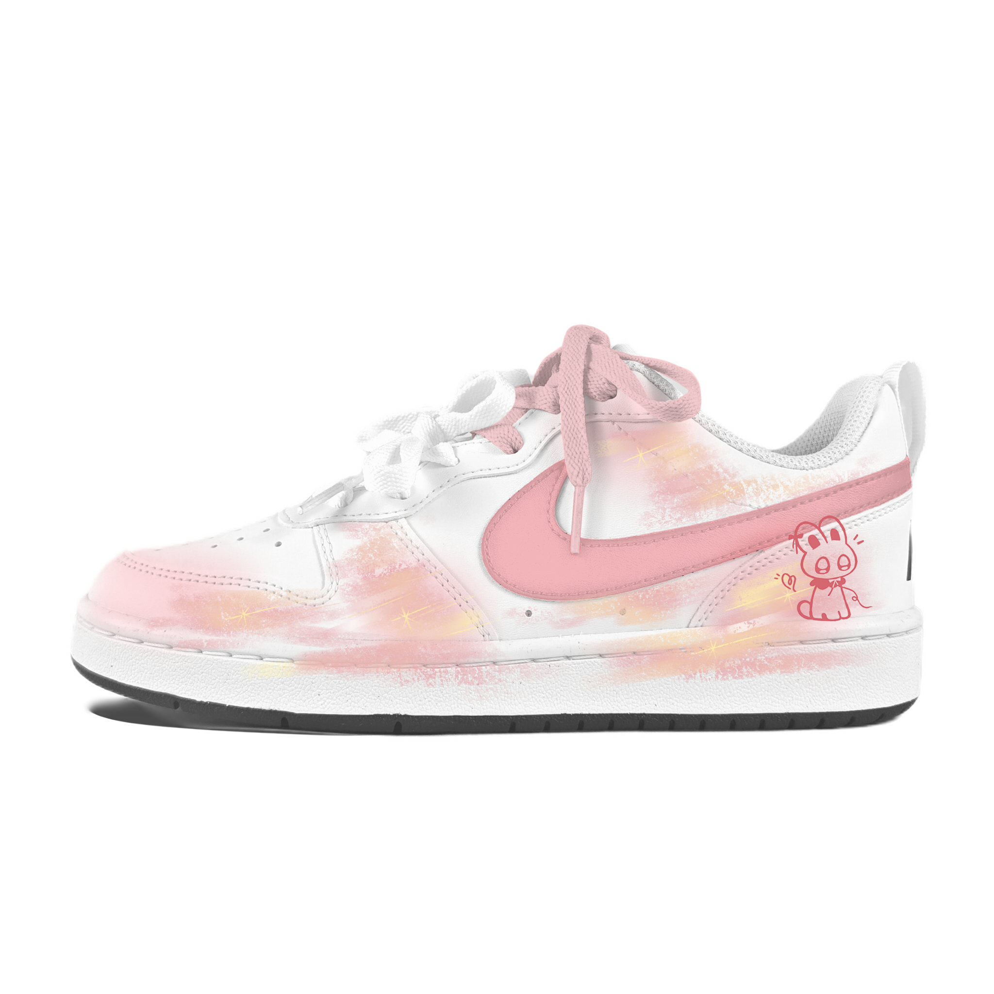 

Низкие детские кроссовки для скейтбординга Court Borough Heart to Heart для подростков Nike, белый