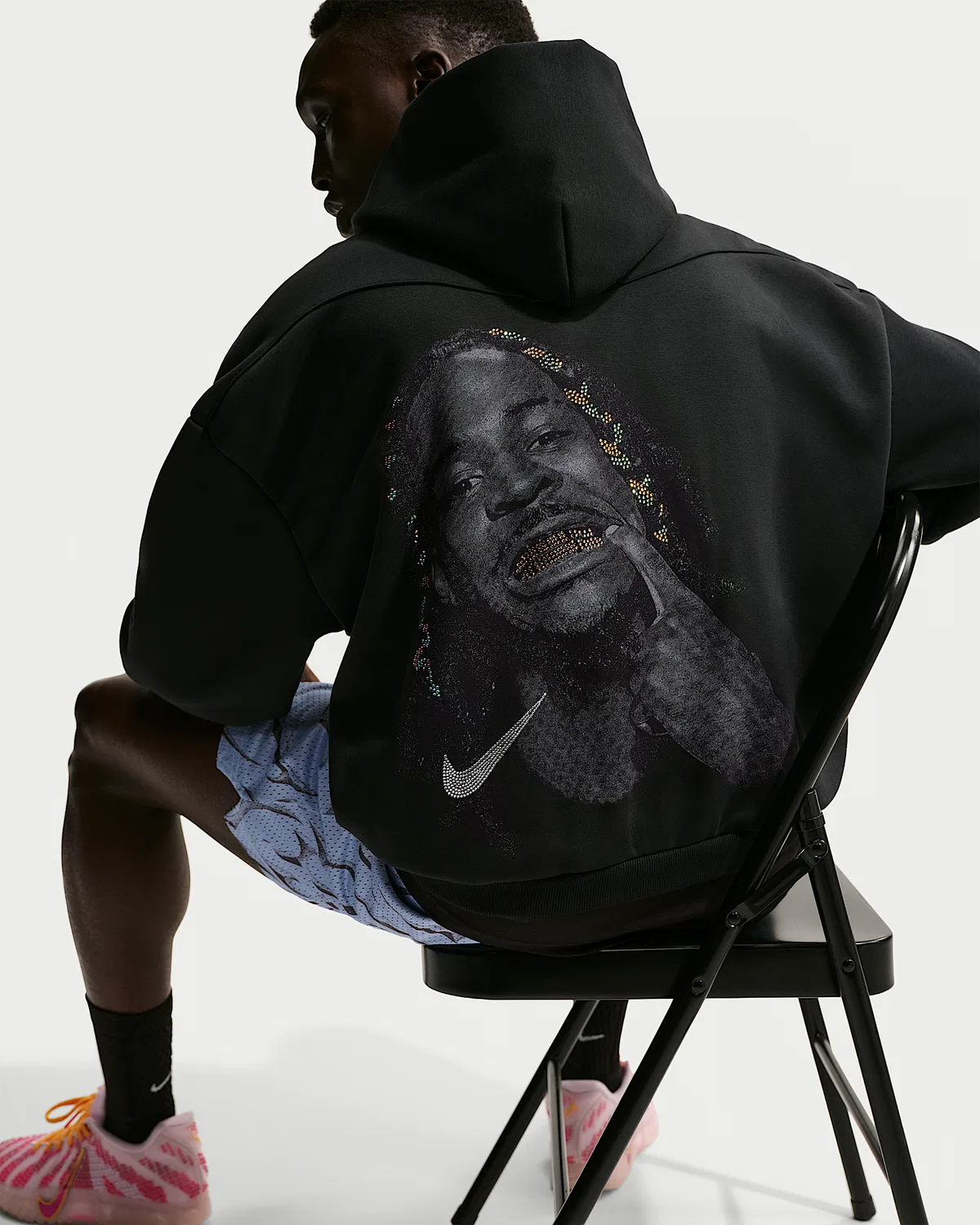 Мужская баскетбольная худи Nike Therma-FIT Pullover Ja, Black — фото 3