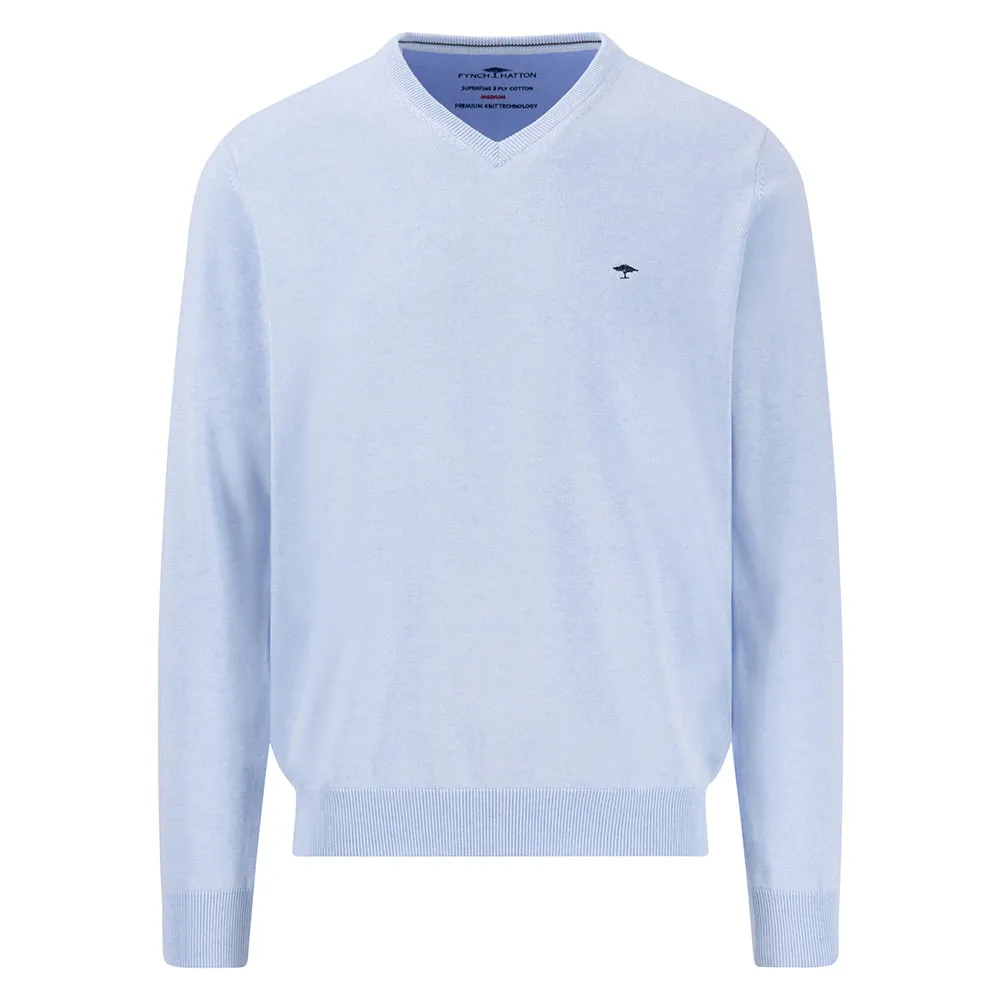 

Свитер Fynch Hatton Superfine v neck, синий