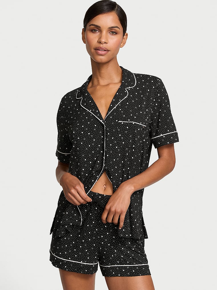 

Мягкий короткий пижамный комплект из модала Victoria'S Secret, черный