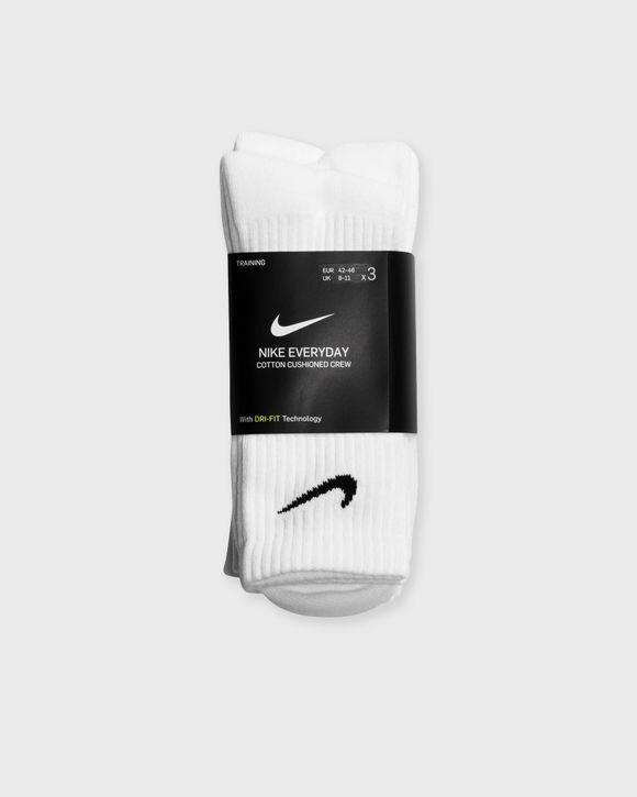 

Носки Nike Everyday Cushioned Training Crew Socks (3 Pairs), белый/черный