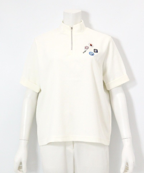 

Футболка с молнией до середины груди, защита от УФ-излучения Picone CLUB, белый