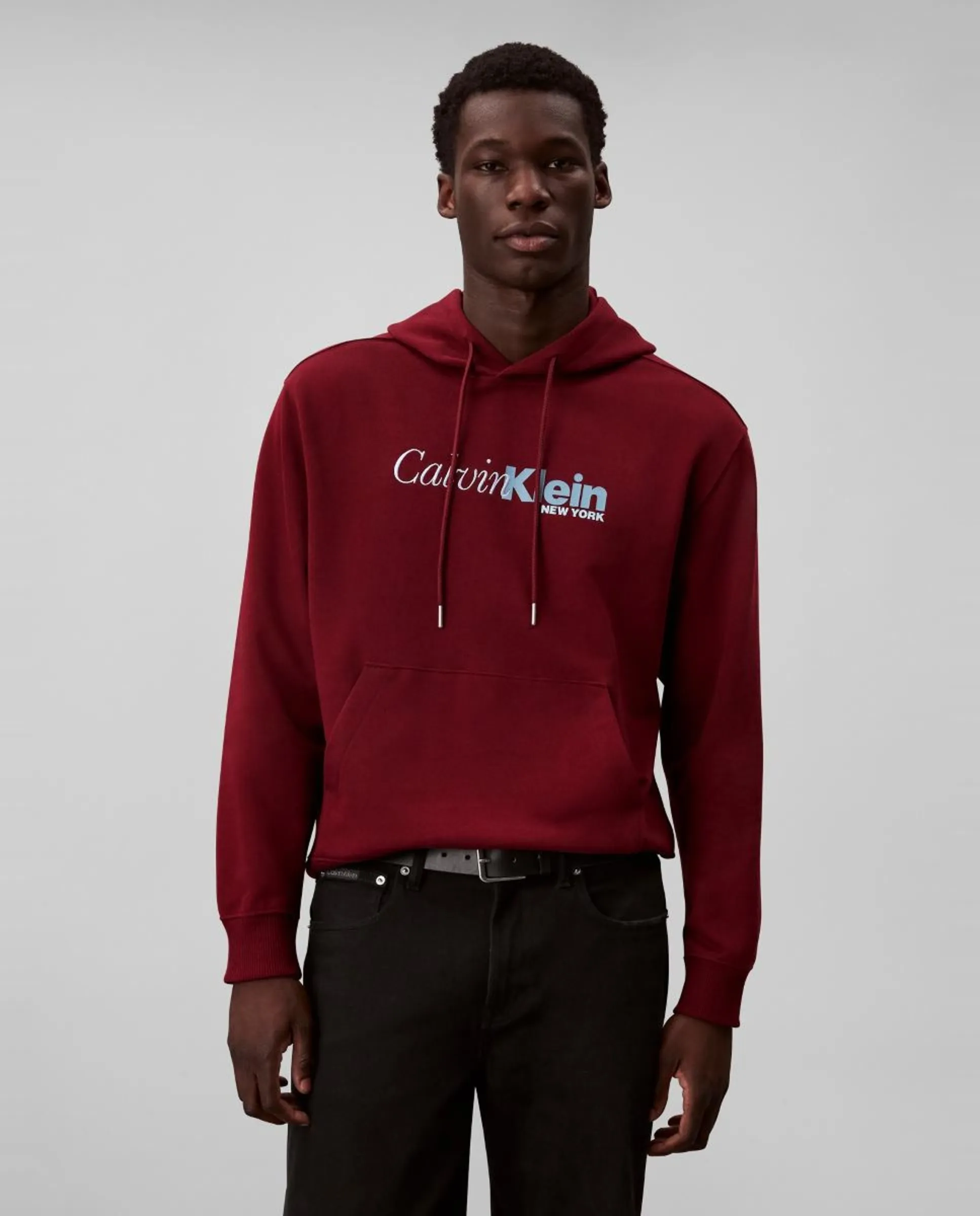 

Толстовка с капюшоном для мужчин Calvin Klein, бордовый