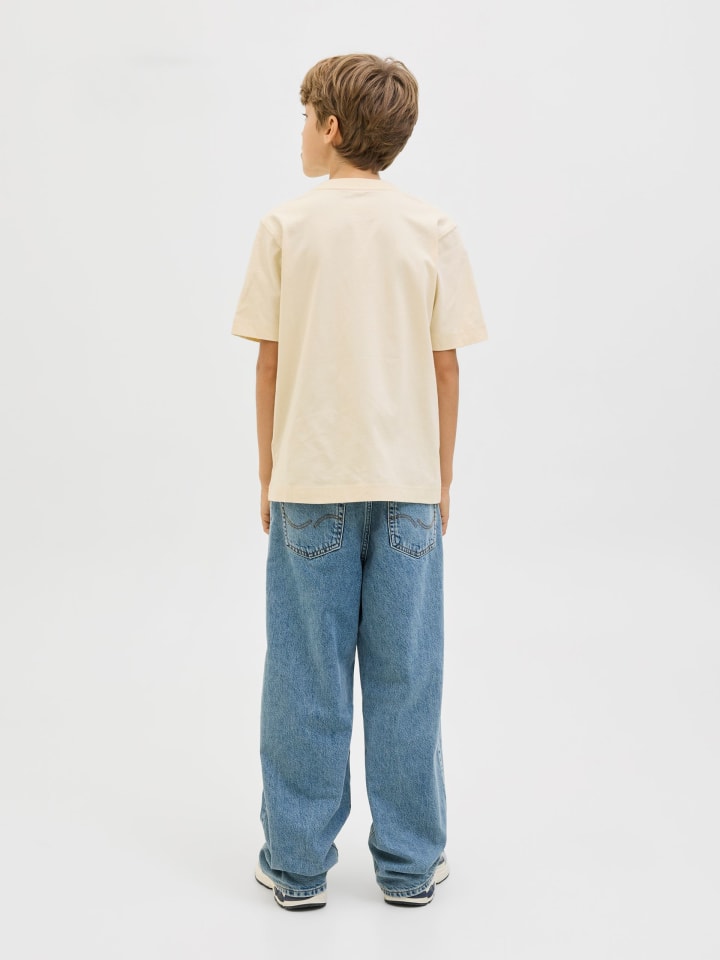 JACK & JONES Junior Футболка JORNORREBRO EMB TEE S/S JNR в античном белом цвете — фото 3