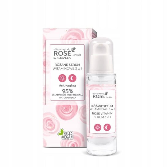

Витаминная сыворотка с розой 3в1, 30 мл Floslek, Hello Vegan Rose For Skin, FLOS-LEK