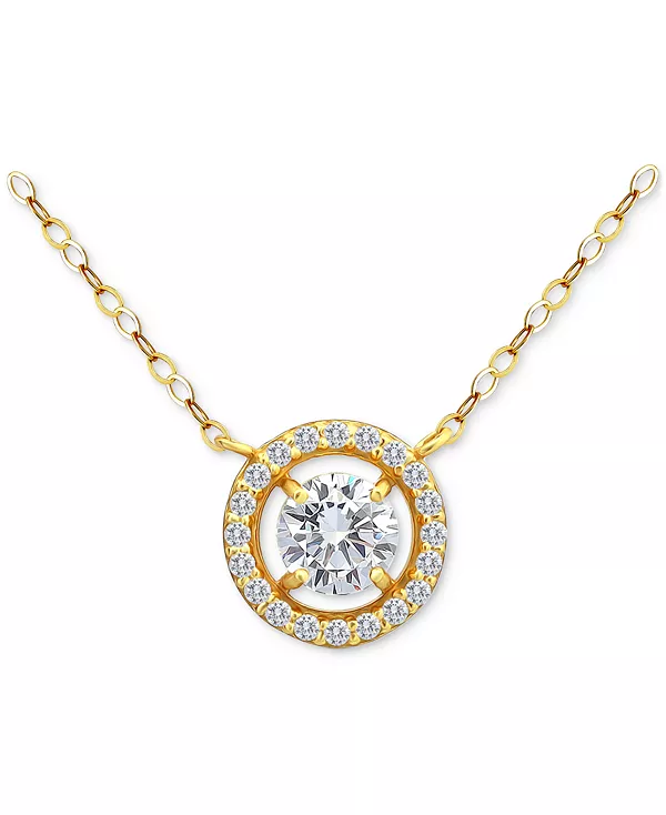 

Круглое ожерелье (1-1/2 карата) из стерлингового серебра с 18-каратным золотом, эксклюзивно в Macy's Giani Bernini, gold