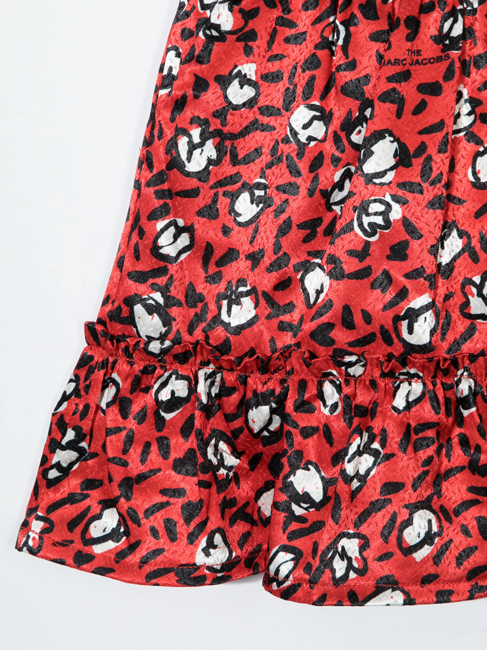 Расклешенная юбка с леопардовым принтом Marc Jacobs Kids, красный — фото 3