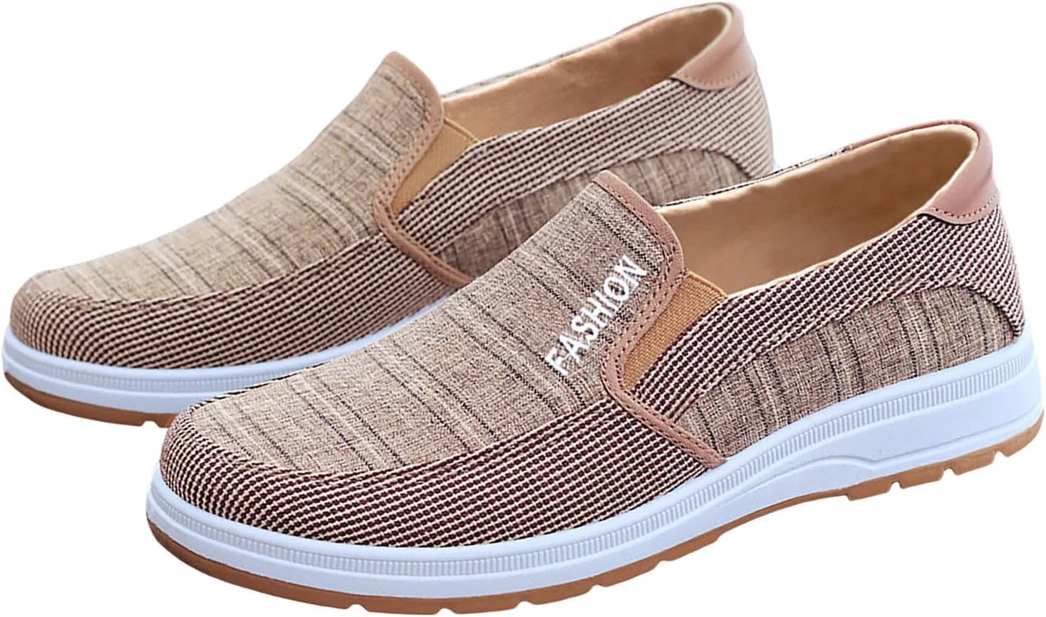 Мужские лоферы из канваса, дышащие, хаки JYSwoshoe — фото 4
