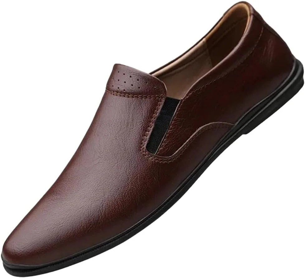Лоферы мужские, кожаные, Dark Brown
