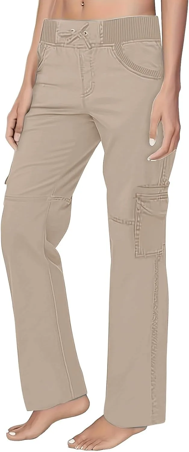 

Женские карго штаны high waisted с карманами