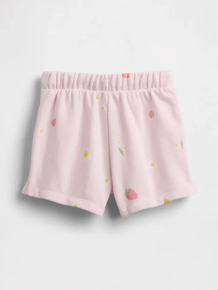 Шорты из футера, GAP, розовый — фото 2