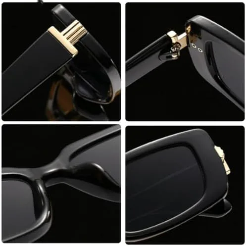 

Модные маленькие квадратные солнцезащитные очки для женщин и мужчин, простые ретро-очки высокого качества для вождения, трендовые очки UV400 MTZJH, Red Black