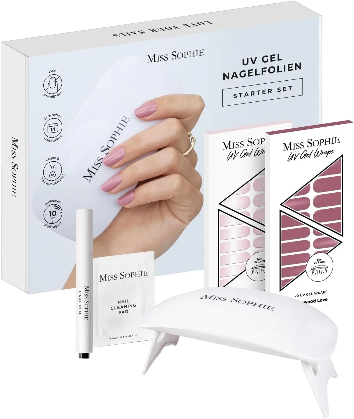 Стартовый набор Miss Sophie UV с самоклеящимися UV-пленками для ногтей Miss Sophie