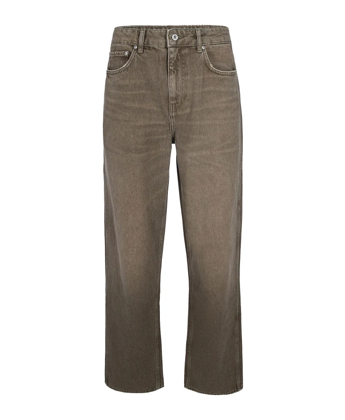 

Классические джинсы из денима с вышитым логотипом. Represent, зеленый