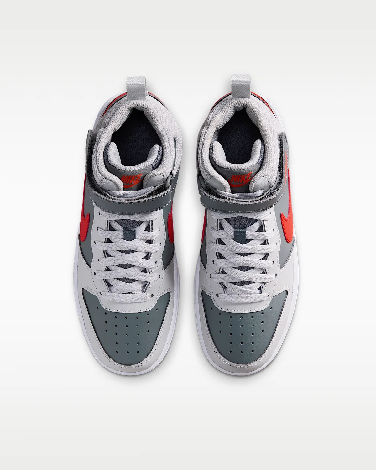 Кроссовки Nike Court Borough Mid 2 для детей, Smoke Grey/Grey Fog/White/Picante Red — фото 4