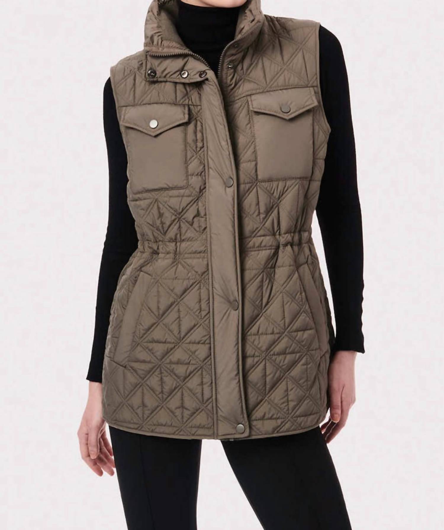 

Жилет Glamp Utility Puffer в цвете жидкий металл Bernardo, Liquid Metal