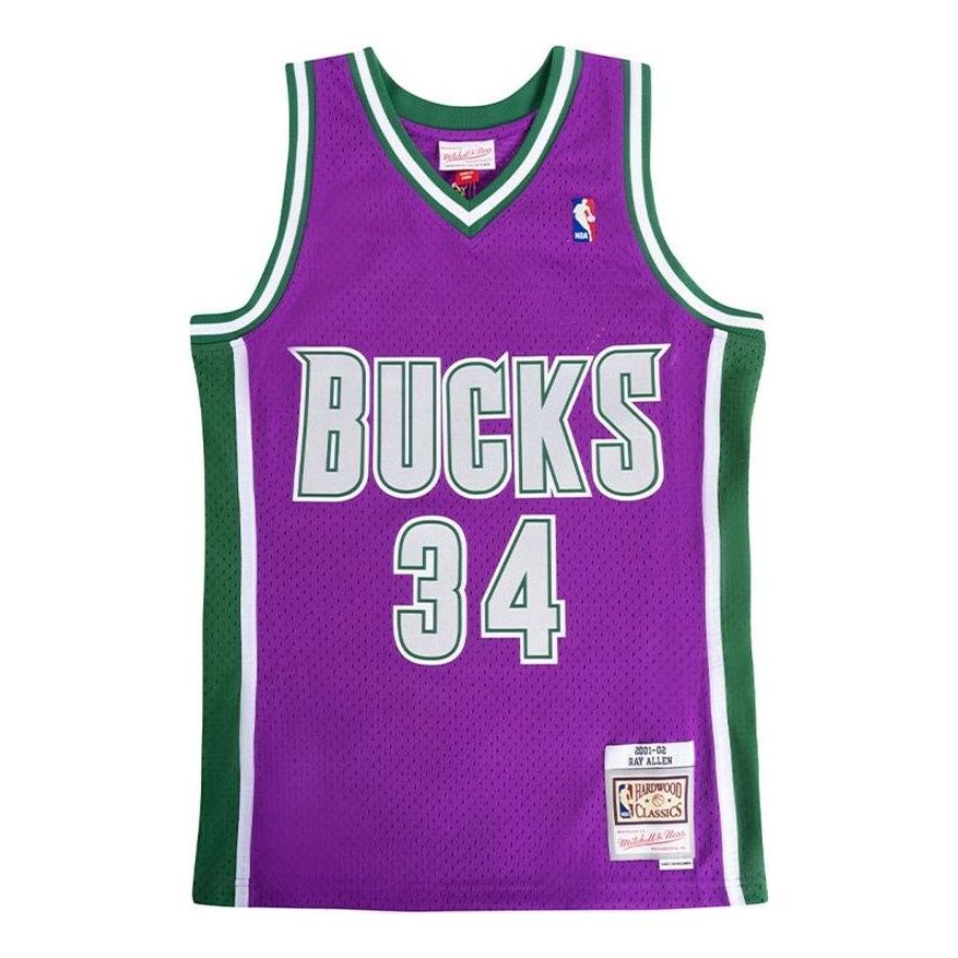

Джерси Mitchell & Ness x NBA Milwaukee Bucks 2001-02 Swingman Jersey 'Ray Allen 34', фиолетовый