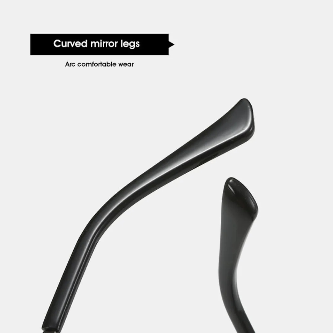 

Женские солнцезащитные очки, модные, с плоской верхней частью, мужские, винтажные, без оправы, в уличном стиле, с полым металлическим каркасом TYUVIVO, C2