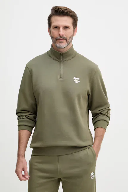 Худи Lacoste, зеленое, из 100% хлопка — фото 2