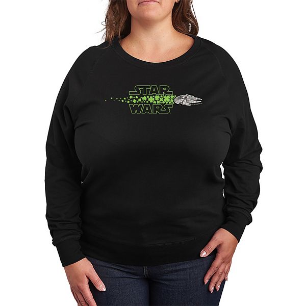 

Футболка с длинным рукавом French Terry Plus Size с логотипом Millennium Falcon ко Дню Святого Патрика Star Wars, Black, Черный, Футболка с длинным рукавом French Terry Plus Size с логотипом Millennium Falcon ко Дню Святого Патрика Star Wars, Black