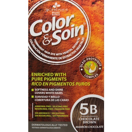 Les 3 Chenes Color & Soin Перманентный цветной уход шоколадно-коричневый 5B Les 3 ChÊNes — фото 2