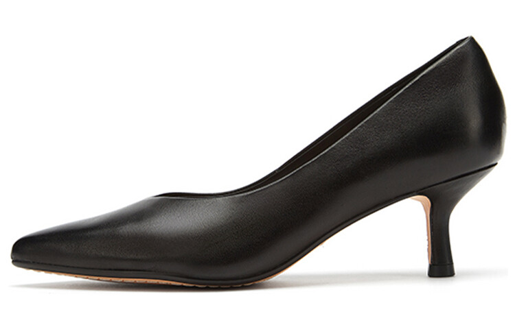 Туфли на высоком каблуке женские черные Clarks