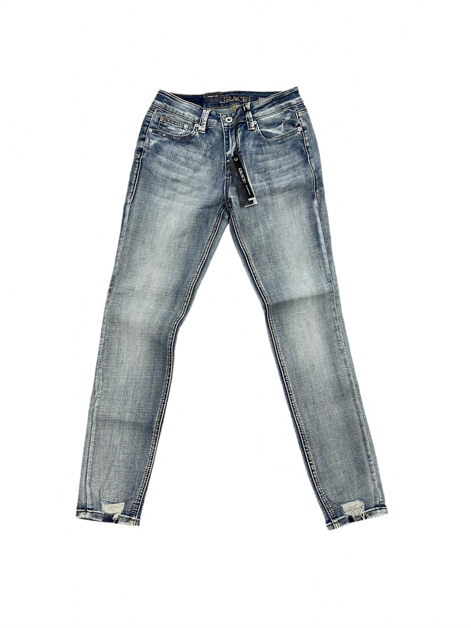 

Женские облегающие джинсы из легкого денима светло-коричневого цвета Grace In La, Light Wash