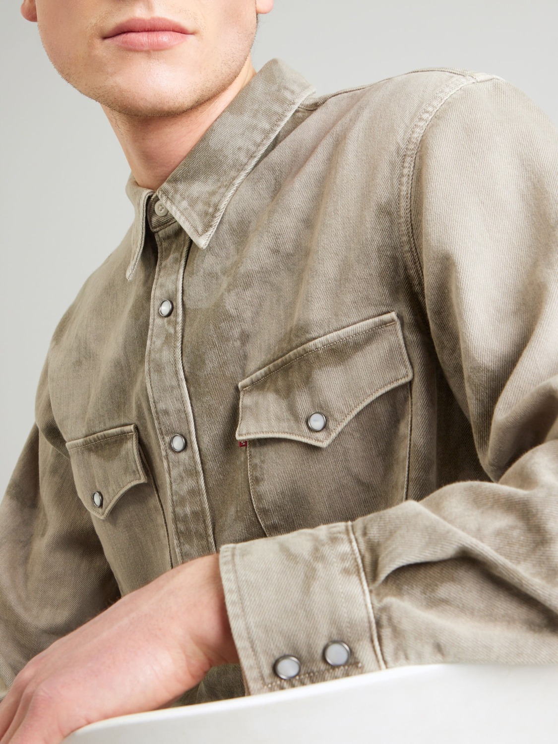 LEVI'S  Рубашка на пуговицах Regular fit 'Relaxed Fit Western Shirt' в цвете хаки, пастельно-зеленый — фото 2