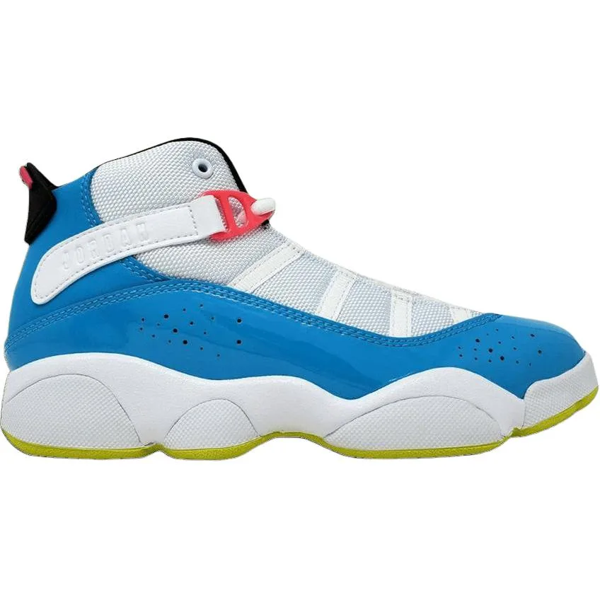 Jordan 6 Leather Mid top Детские баскетбольные кроссовки Blue Teenagers — фото 3