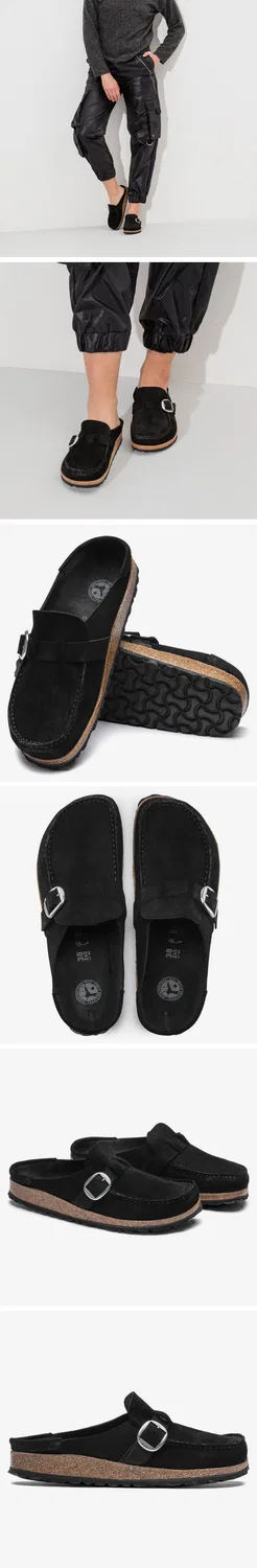Мужские блоферы Buckley Suede Leather чёрные от Birkenstock — фото 3