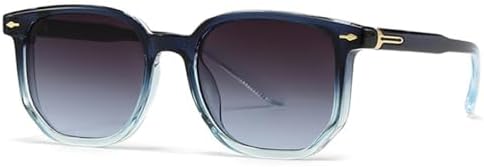 

Женские солнцезащитные очки Polygon Square 2026 с градиентным затемнением, защитой от УФ-излучения UV400, винтажные солнцезащитные очки для мужчин MTZJH, Blue Gray Blue