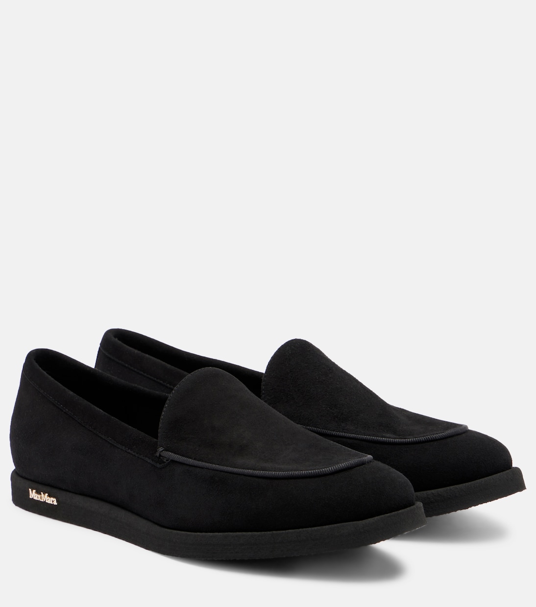 Мокасины Softmoc из замши Max Mara, черный